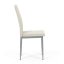 Elegantná jedálenská stolička LENA Autronic s krémovou látkou a sivými nohami