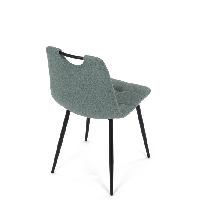 Jídelní židle FORMA – zelená látka, černé kovové nohy Autronic