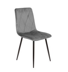 Luxusní židle NAOMI s velvet potahem a černou kovovou podnoží Stima