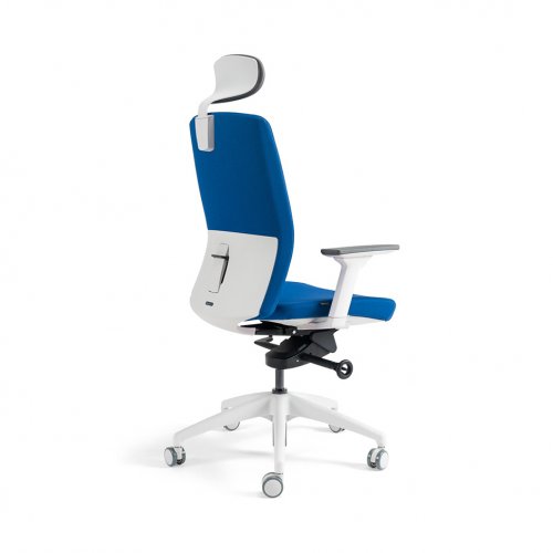 Kancelářská ergonomická židle BESTUHL J2 WHITE SP — více barev, s podhlavníkem - Čalounění J2 WHITE SP: Modrá 214