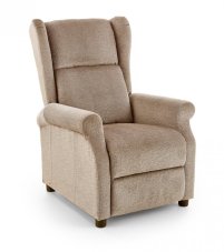 Polohovací TV křeslo ušák AGUSTIN — látka, béžová Halmar