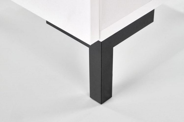 Noční stolek SILVIA –⁠ dřevo, černá/bílá