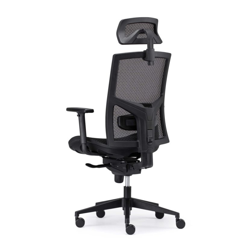 Kancelárska ergonomická stolička GAME - celosieť, čierna