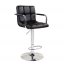 Barová židle LEORA 2 NEW — ekokůže/chrom, více barev - Barová židle LEORA - více barev: Černá