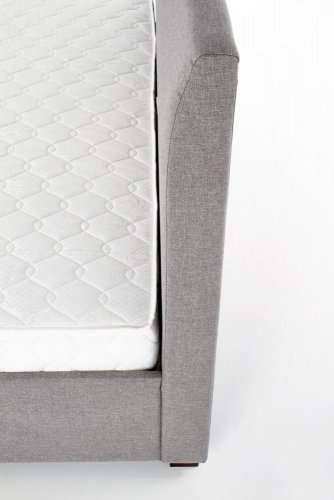 Dvoulůžková postel MODENA –⁠ 160x200, látka, šedá