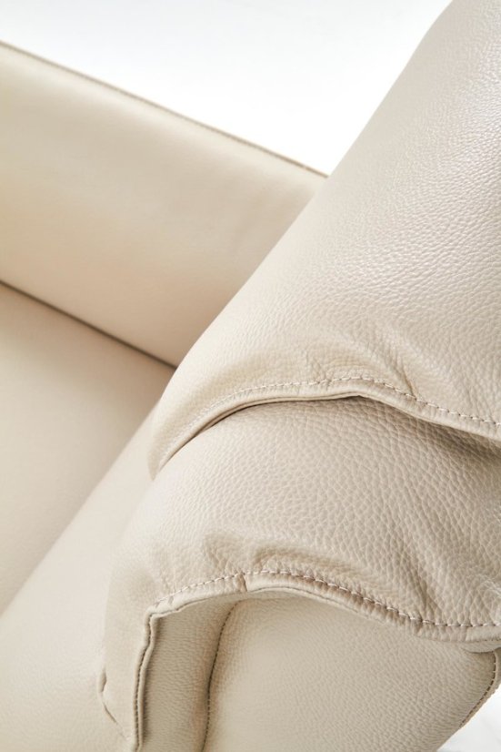 Relaxační křeslo PARADISE  s elektrickým polohováním – ekokůže, krémová Halmar