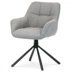 Jídelní křeslo MEGARA — kov, látka, světle šedá Autronic