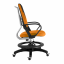 Detská rastúca stolička s podnožou BAMBINO – látka, čierno-oranžová