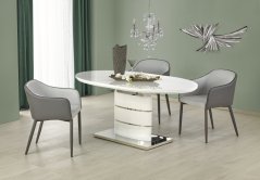 Jídelní kulatý rozkládací stůl ASPEN –? 140x90x76 (+40) Halmar