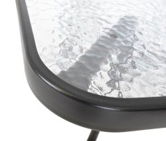 Zahradní stůl ZWMT 80x80 cm kovový se skleněnou deskou