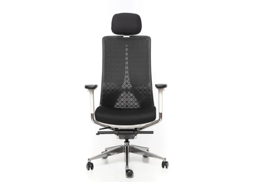 Kancelárska ergonomická stolička Sego EGO WHITE — čierna / biela, nosnosť 140 kg