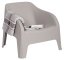 PETRA ARMCHAIR plastové křeslo - šedá