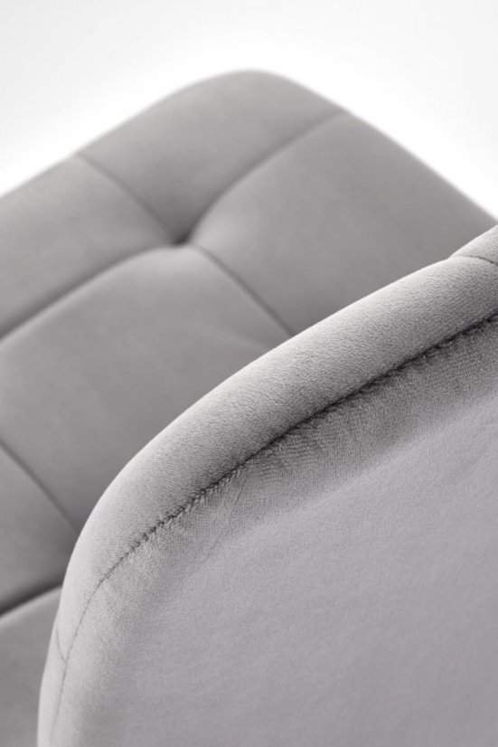 Jedálenská stolička TIMO II — kov, látka, sivá