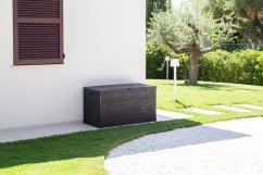 WOOD zahradní plastový úložný box 420 L - grafit