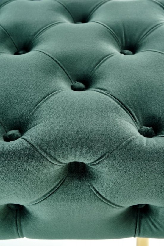 Taburet ATHENA - kov, látka, zelená Halmar