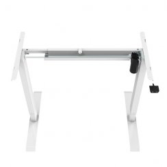 Elektricky výškově nastavitelný stůl POWERO – bílý, bez desky, hloubka 500 mm, výkon 100V–240V