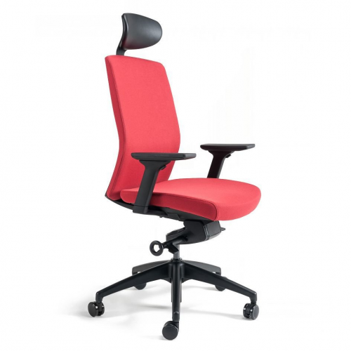 Kancelářská ergonomická židle BESTUHL J2 SP — více barev, s podhlavníkem - Čalounění J2 SP: Červená 202
