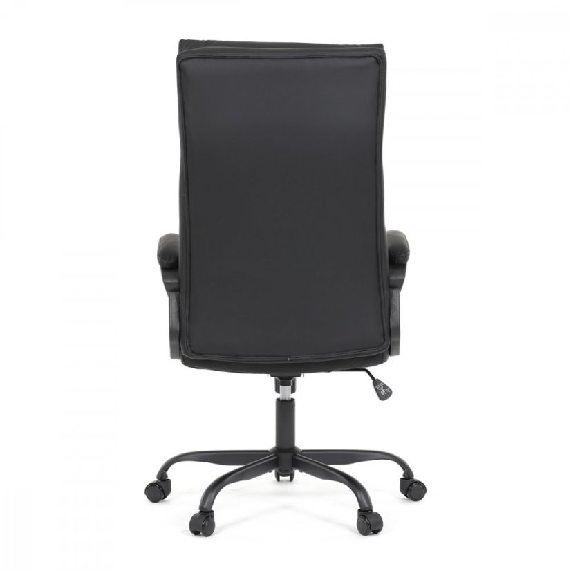 Kancelářské křeslo HOLMES — kov, ekokůže, černá Autronic