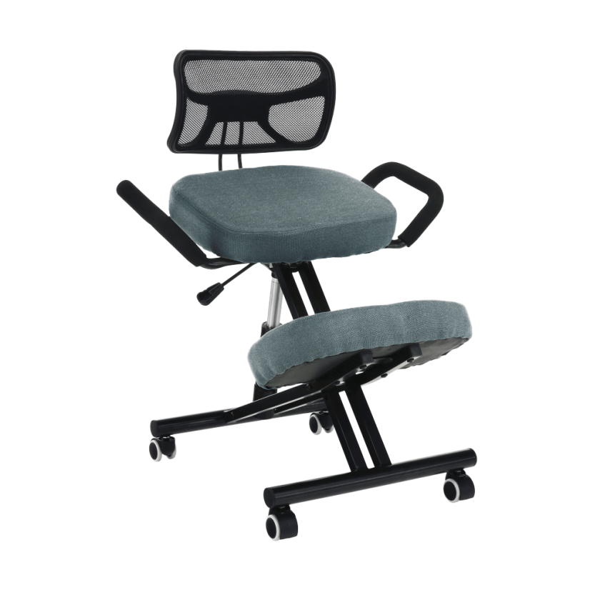 Ergonomická kľačka RUFUS – sivá látka