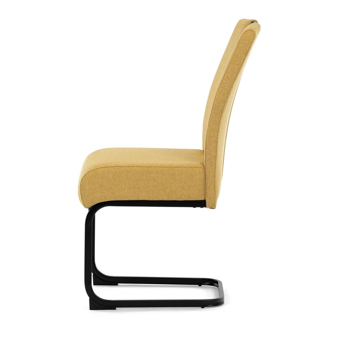 Štýlová žltá jedálenská stolička NIKA s látkou Autronic