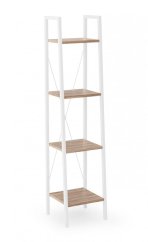 Úzký regál NARVIK — dub sonoma, bílá Halmar