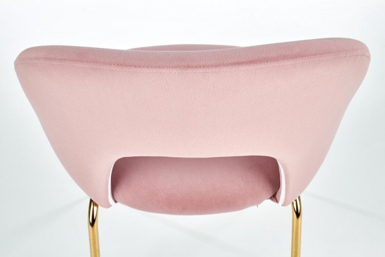 Jídelní židle PLATA –⁠ kov/látka, růžová