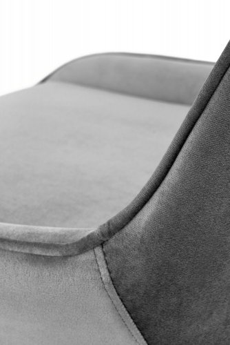 Detská stolička na kolieskach RICO – zamat, sivá