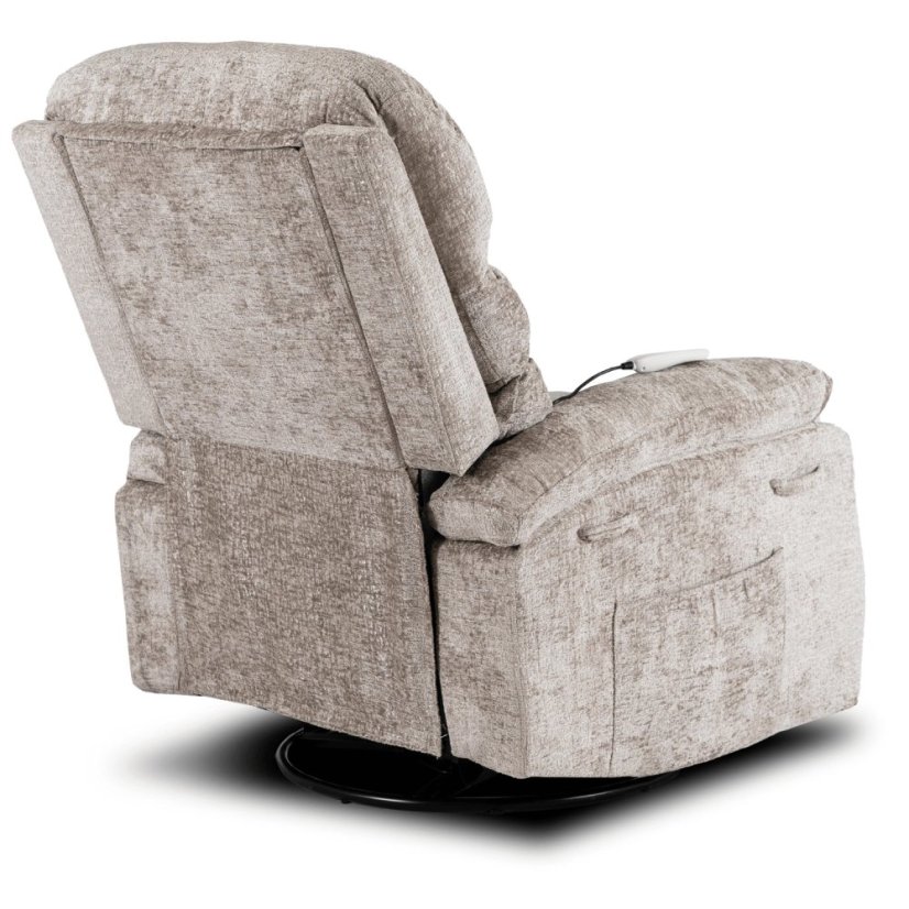 Masážne Kreslo BRUCE Polohovateľné — Béžové s masážnymi funkciami