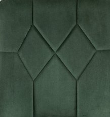 Jídelní židle DERA — kov, látka, zelená Halmar