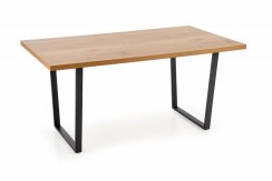 Jídelní stůl ULRICH –⁠ 160x90x75, zlatý dub, černý