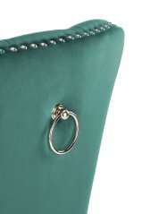 Jedálenská stolička MIYA — masív, látka, zelená