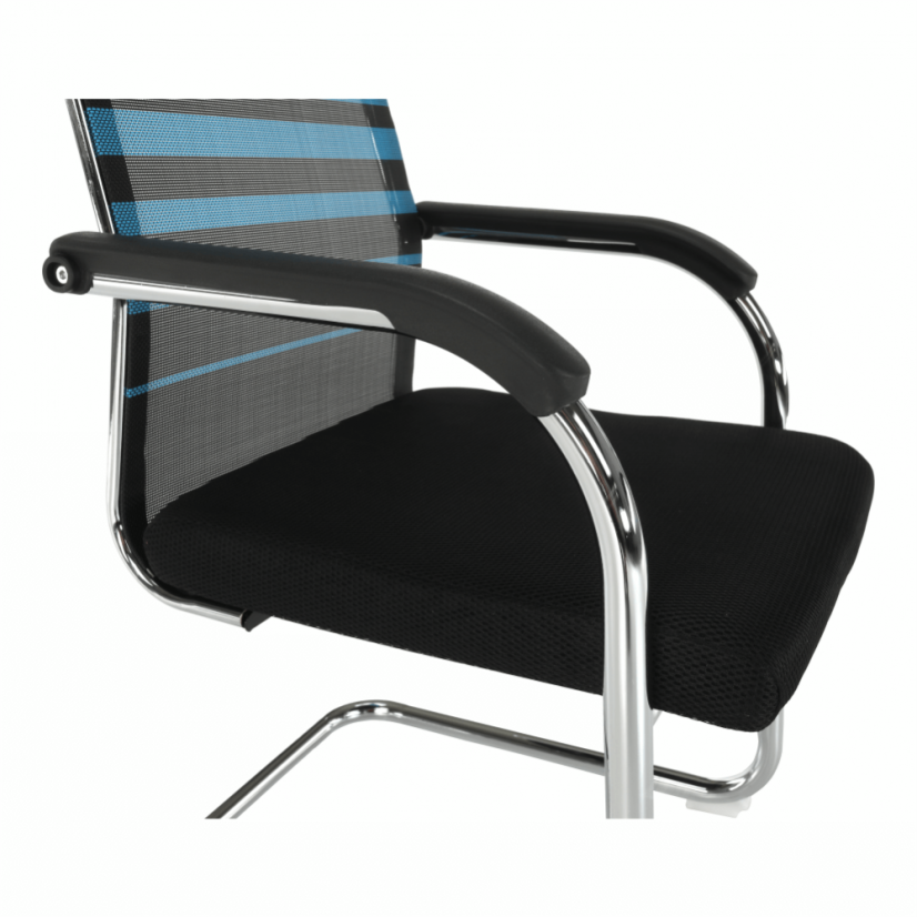 Konferenčná stolička ESIN - sieť/látka, viacfarebná - Farbové varianty ESIN: Hneda/čierna