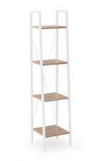 Úzký regál NARVIK — dub sonoma, bílá Halmar