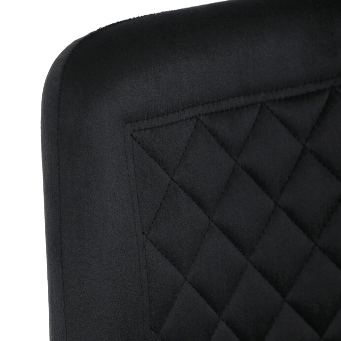 Elegantná jedálenská stolička NOX – čierny zamat, čierny kov Autronic