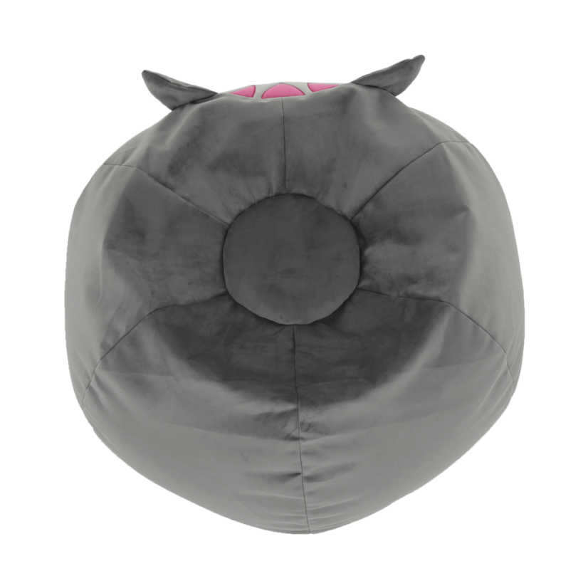 Detský sedací vak BABY s mačičkou — 60×45, sivá