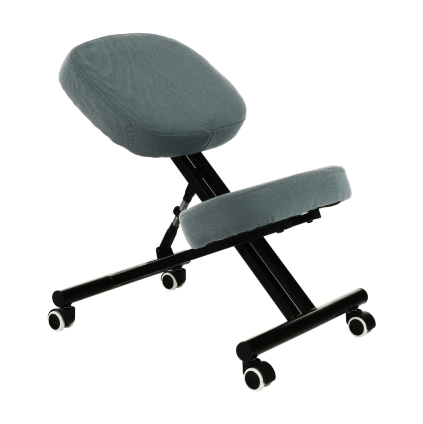 Ergonomická kľačka KILIAN – svetlosivá/čierna, látkový povrch