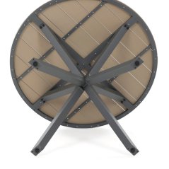 Stylový zahradní stůl ROTONDA – 110x110 cm, hliník a polywood, šedý, Autronic