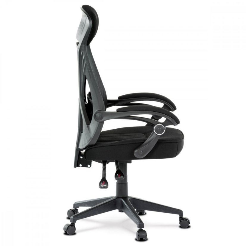 Kancelárska ergonomická stolička FOREX – látka, sieť, čierna