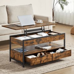 Industriálny konferenčný stolík MESA s úložným priestorom Autronic