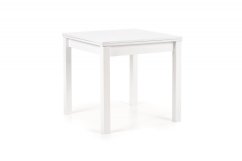 Jídelní rozkládací stůl GRACJAN - 80x80+80, MDF, bílá Halmar