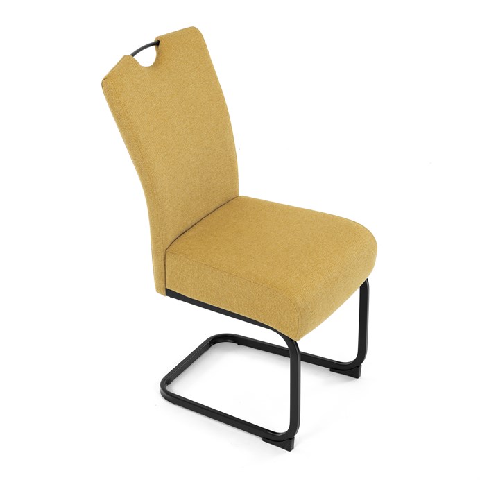 Štýlová žltá jedálenská stolička NIKA s látkou Autronic