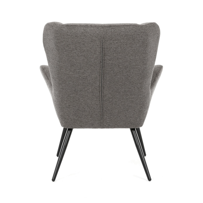 Elegantné sivé kreslo ušiak HUG – Autronic