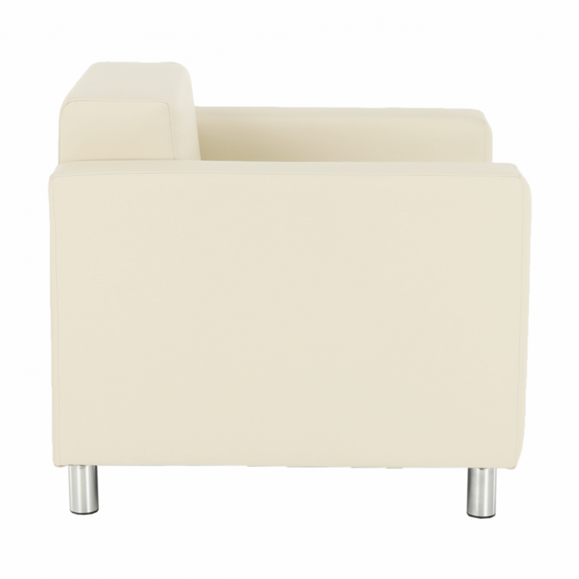 Relaxační křeslo HOMKER— ekokůže/béžová Kondela