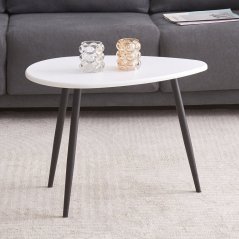 Konferenčný stolík TURIN — MDF, kov, biela