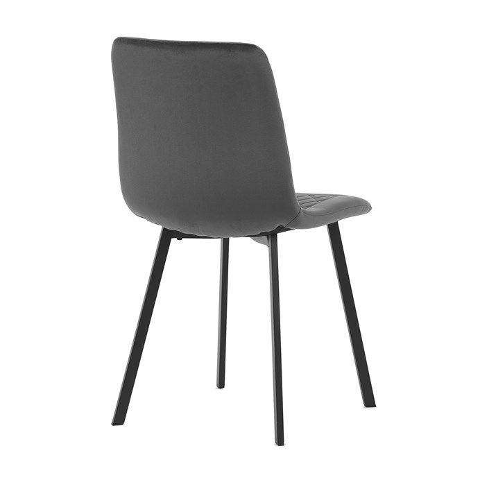 Elegantná jedálenská stolička NOX – sivý zamat, čierny kov Autronic