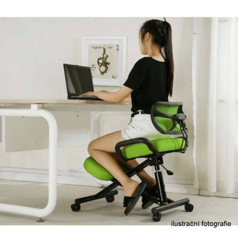 Ergonomická kľakačka RUFUS – ružová/čierna z kovu