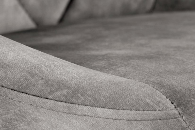 Barová židle FRIZZ - látka, ocel, černá / šedá Halmar