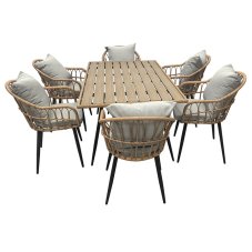 Zahradní židle POLYCHAIR – polyratan, přírodní