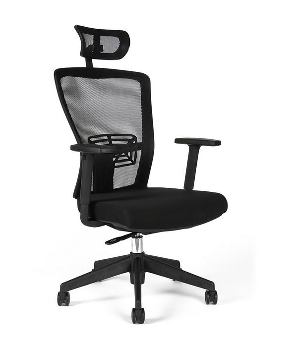 Kancelárska ergonomická stolička Themis SP - s podrúčkami aj podhlavníkom, viac farieb - Farba sedadla Themis: Čierna TD-01
