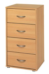 Prádelník TROGIR se 4 zásuvkami — buk IDEA nábytek